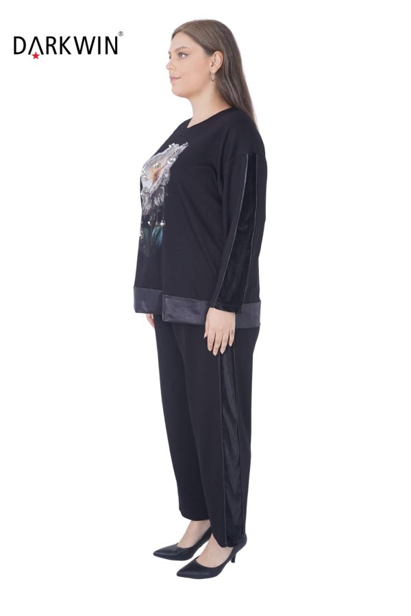 9197 DARKWIN BLUZ-PANTOLON SIYAH - 2