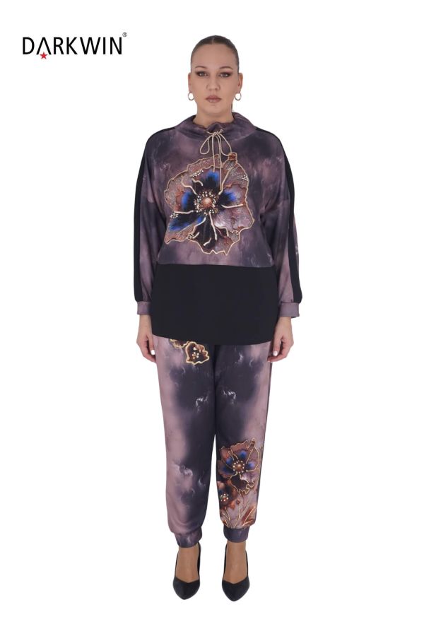 9198 DARKWIN BLUZ-PANTOLON KAHVE - 1