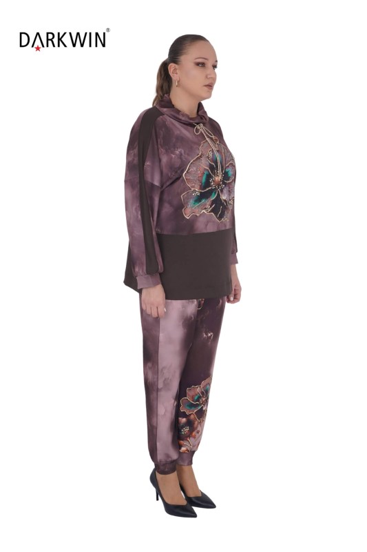 9198 DARKWIN BLUZ-PANTOLON KAHVE - 3