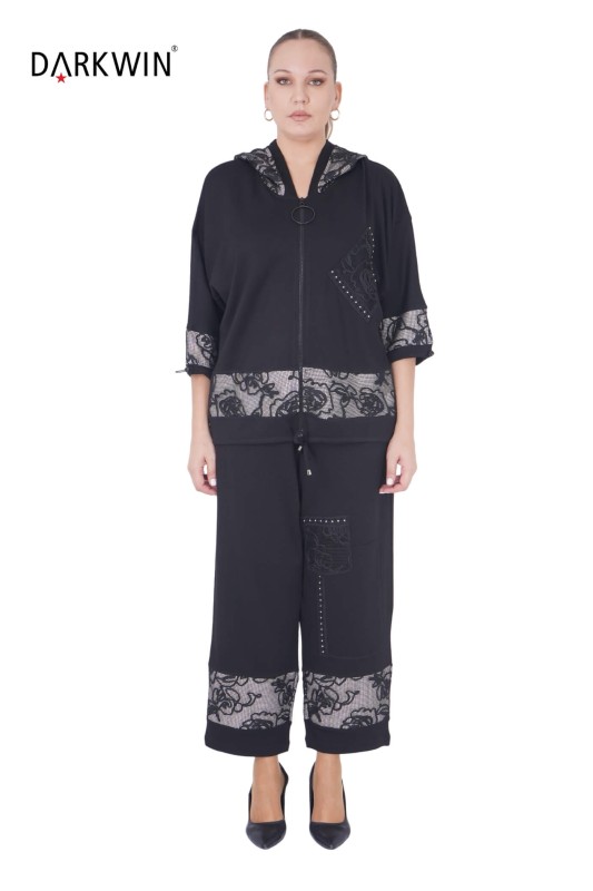 Darkwin - 9249 DARKWIN BLUZ-PANTOLON SIYAH Darkwin - 9249 DARKWIN BLUZ-PANTOLON SIYAH