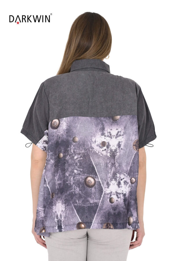 9405 MONICA MAGNI GÖMLEK GRI - 3