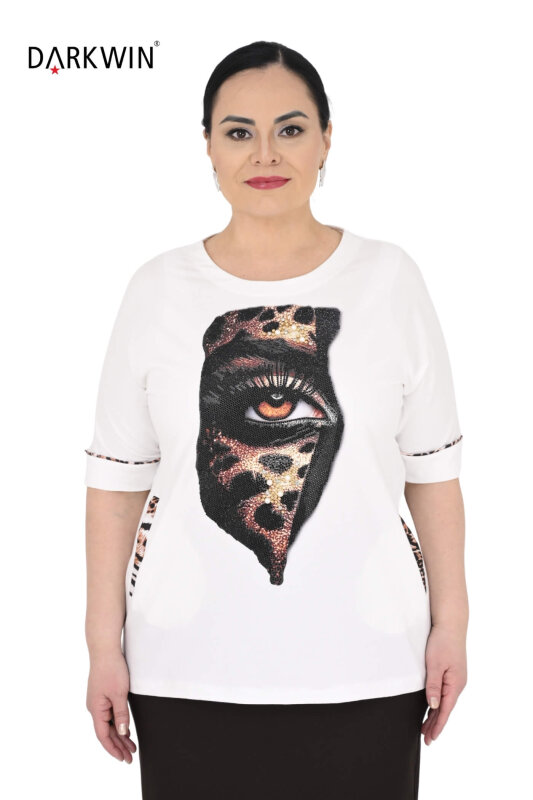 9448 MONICA MAGNI BLUZ EKRU - MONICA MAGNI