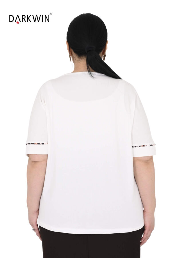 9448 MONICA MAGNI BLUZ EKRU - 3