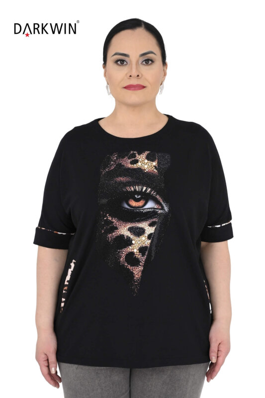 9448 MONICA MAGNI BLUZ SIYAH - MONICA MAGNI