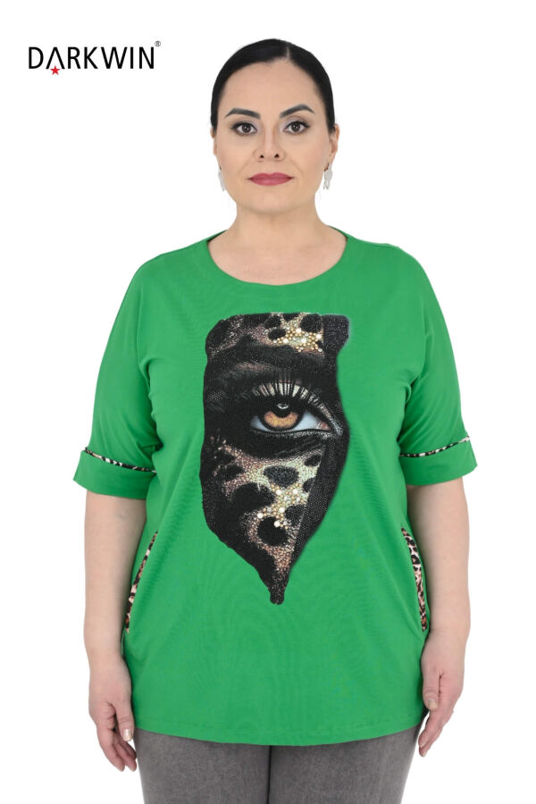 9448 MONICA MAGNI BLUZ YESIL - 1