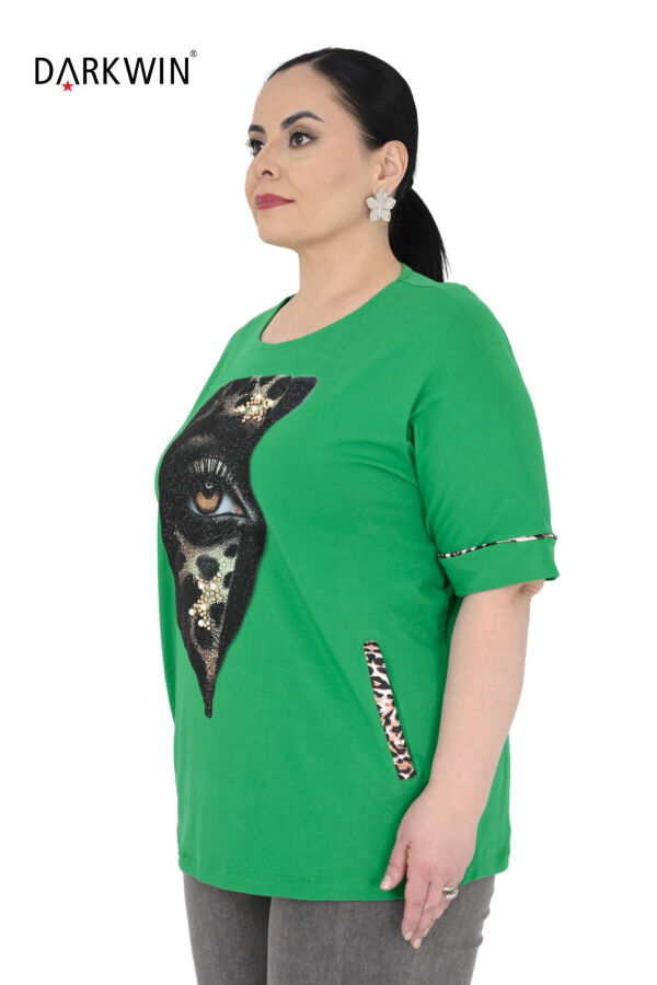 9448 MONICA MAGNI BLUZ YESIL - 2