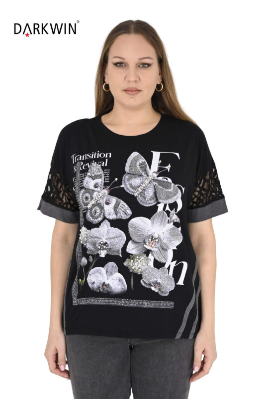 9450 MONICA MAGNI BLUZ SIYAH - MONICA MAGNI (1)