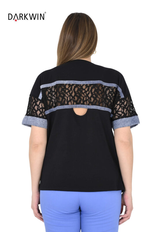 9450 MONICA MAGNI BLUZ SIYAH - 4