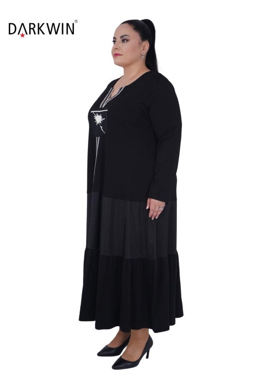 9467 DARKWIN ELBİSE-BLUZ SIYAH - Thumbnail