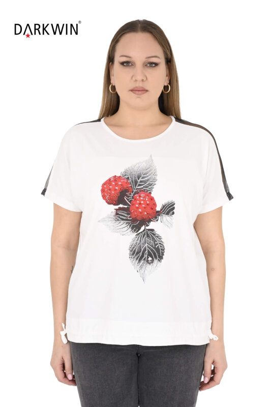 9469 MONICA MAGNI BLUZ EKRU - MONICA MAGNI