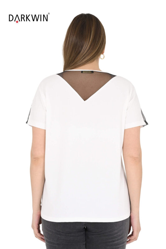 9469 MONICA MAGNI BLUZ EKRU - 3