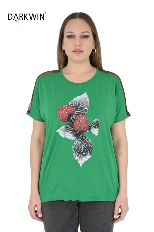 9469 MONICA MAGNI BLUZ YESIL - MONICA MAGNI