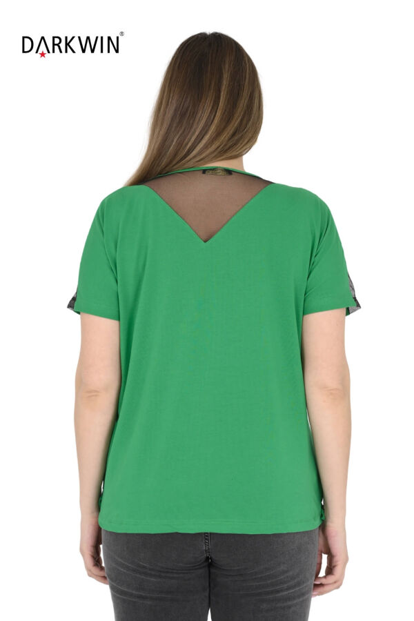 9469 MONICA MAGNI BLUZ YESIL - 3