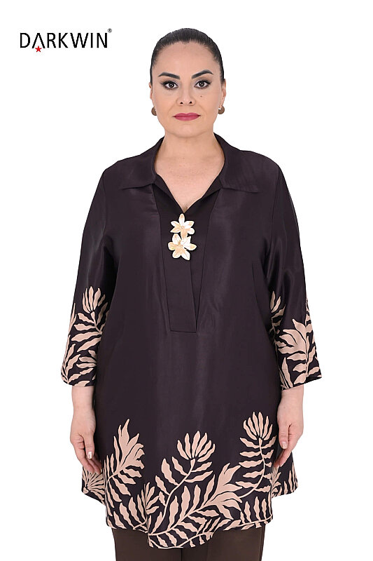 9501-06 DARKWIN TUNİK KAHVE - Darkwin