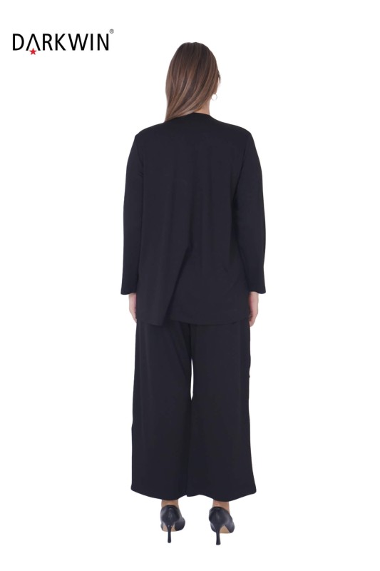 9508 DARKWIN BLUZ-PANTOLON SIYAH - Thumbnail