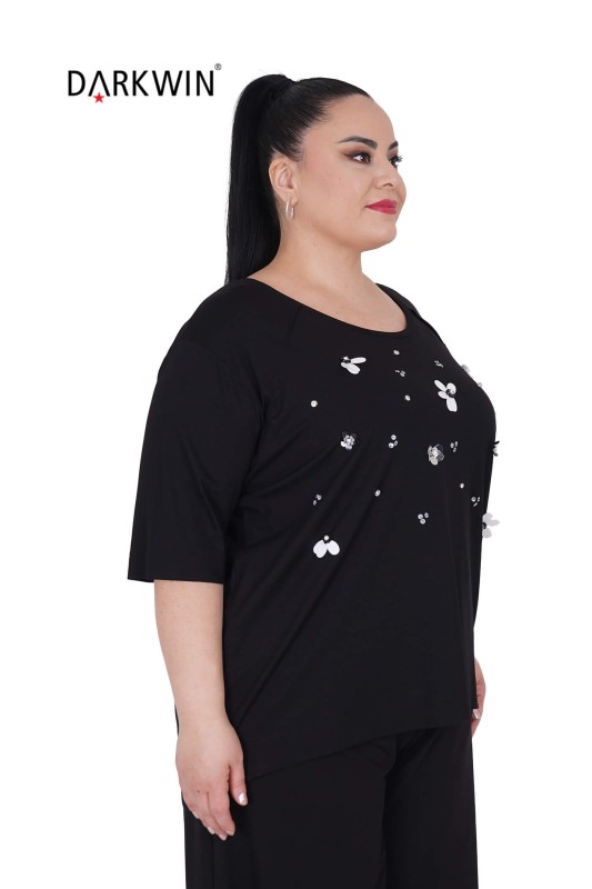 9529 CNG BLUZ BLACK - Thumbnail