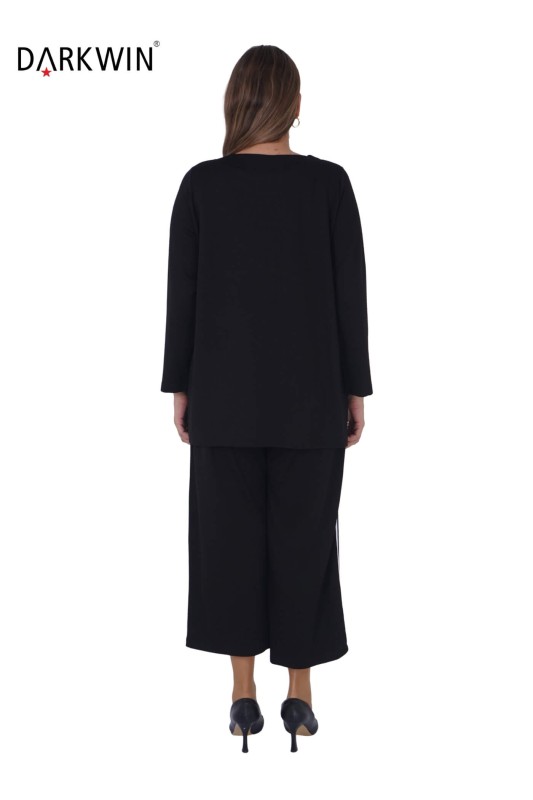 9532 DARKWIN BLUZ-PANTOLON SIYAH - Thumbnail