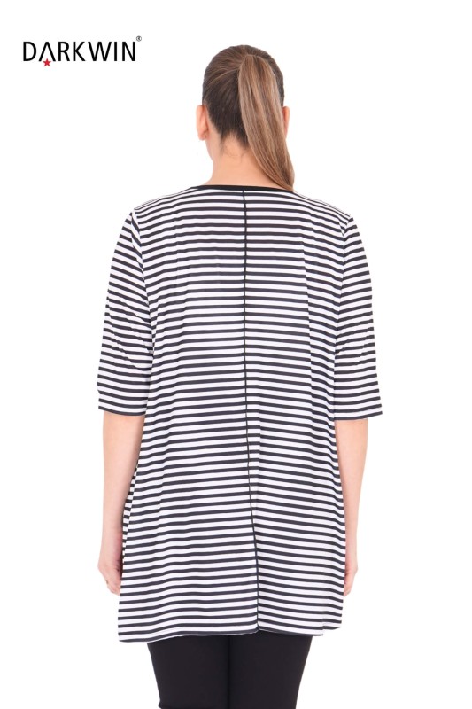 9552 CNG BLUZ STRIPED - Thumbnail