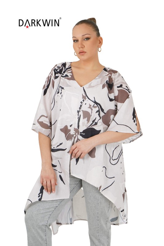 9574 CNG TUNİK PATTERNED - Thumbnail