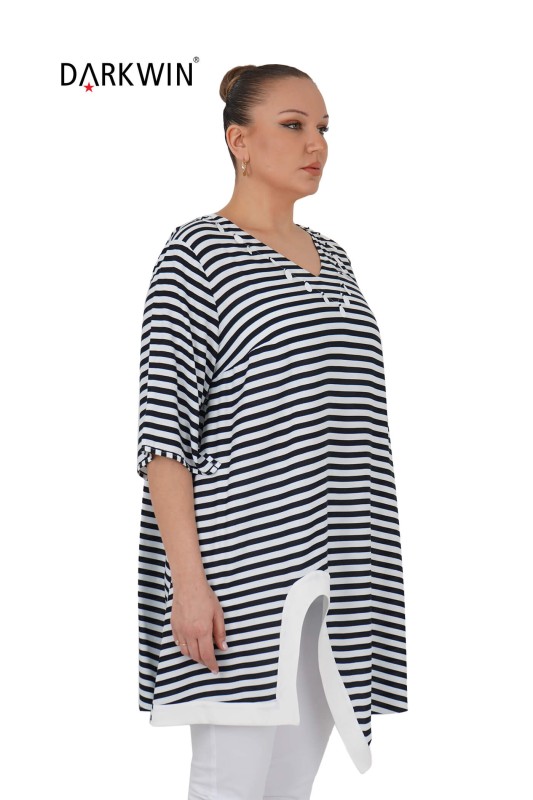 9580 CNG TUNİK STRIPED - Thumbnail