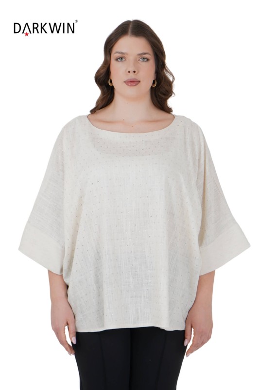 9582 CNG BLUZ BEIGE - Thumbnail