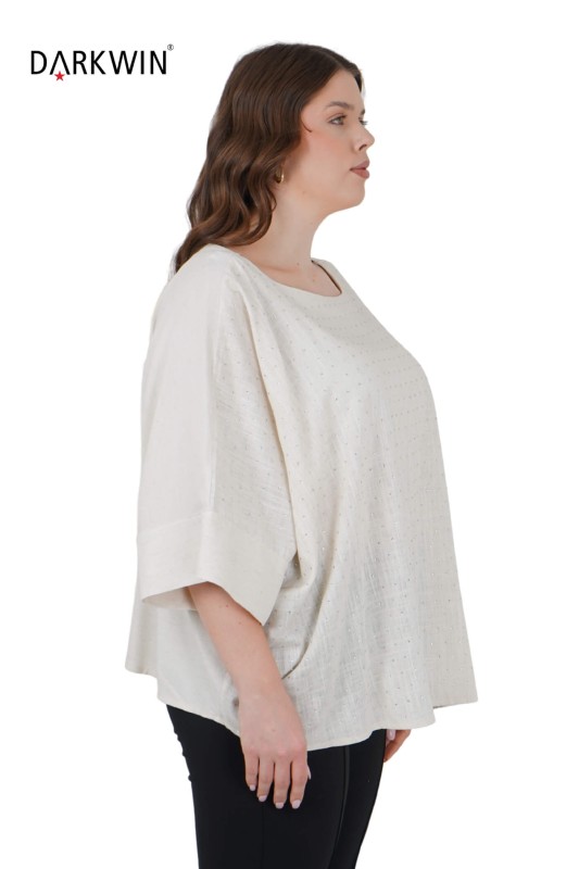 9582 CNG BLUZ BEIGE - Thumbnail