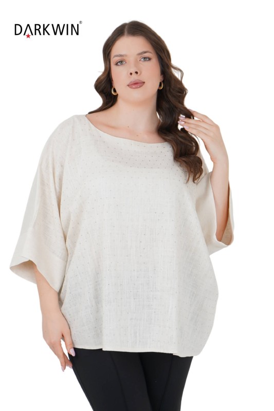 9582 CNG BLUZ BEIGE - Thumbnail