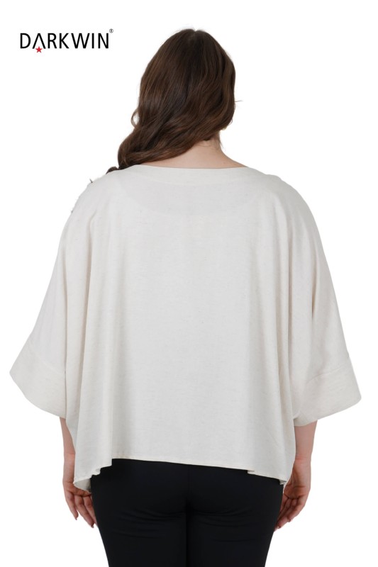 9582 CNG BLUZ BEIGE - Thumbnail