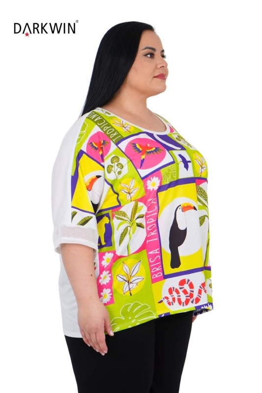 9588 CNG BLUZ PATTERNED - Thumbnail