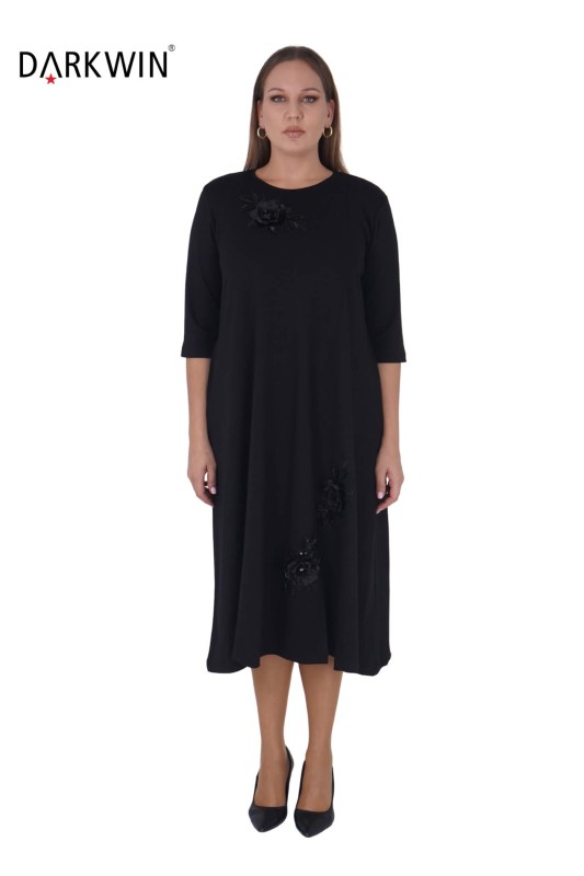 9636 DARKWIN ELBİSE SIYAH - DARKWIN