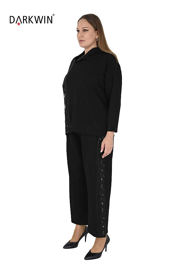 9647 DARKWIN BLUZ-PANTOLON SIYAH - 2