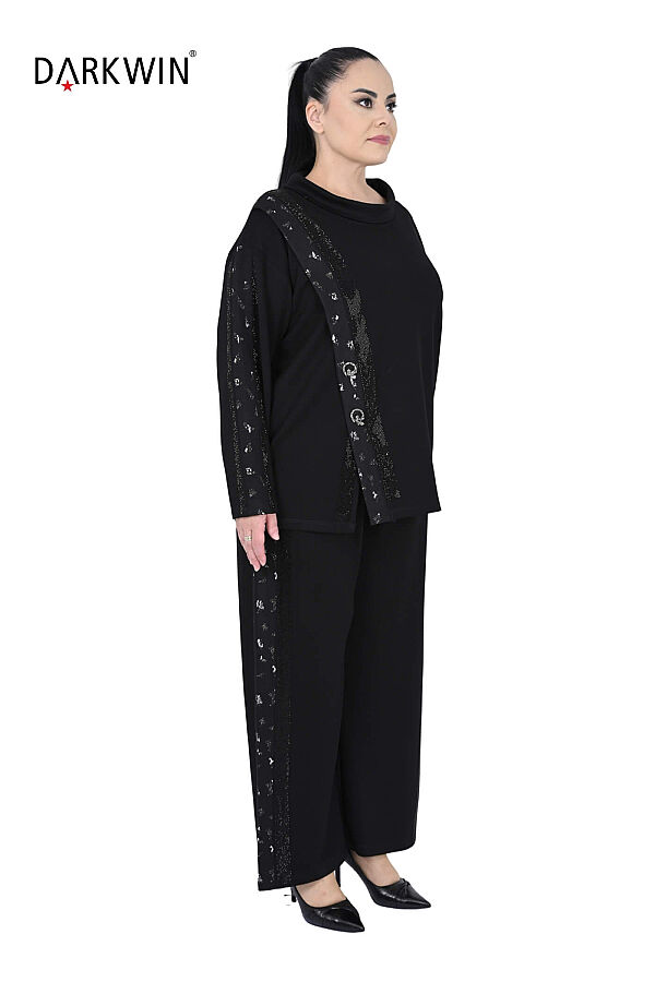 9647 DARKWIN BLUZ-PANTOLON SIYAH - 3