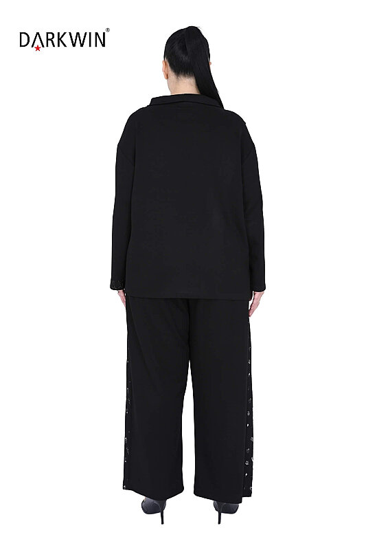 9647 DARKWIN BLUZ-PANTOLON SIYAH - 5
