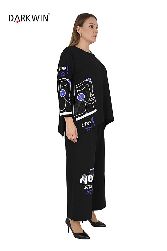 9668 DARKWIN BLUZ-PANTOLON SIYAH - 7