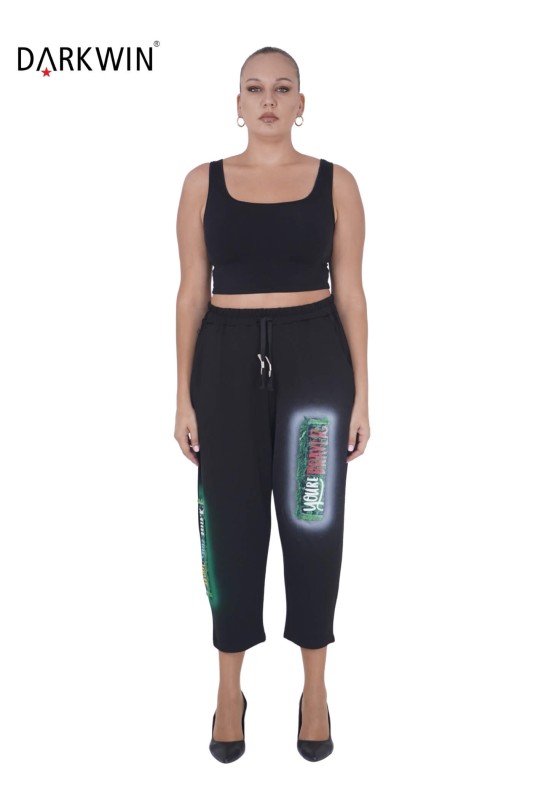 9703 DARKWIN BLUZ-PANTOLON SIYAH - Thumbnail