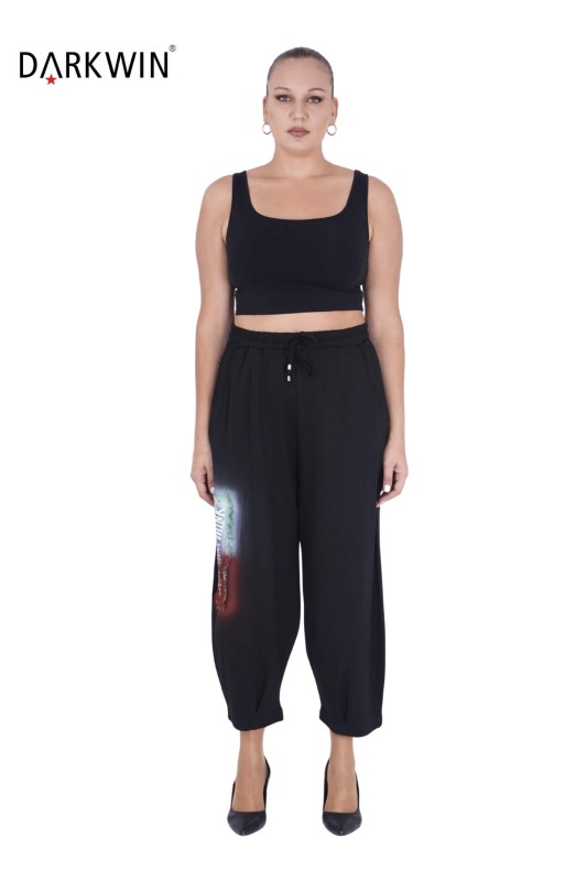 9705 DARKWIN BLUZ-PANTOLON SIYAH - Thumbnail