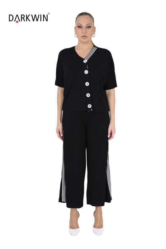 9706 DARKWIN BLUZ-PANTOLON SIYAH - DARKWIN