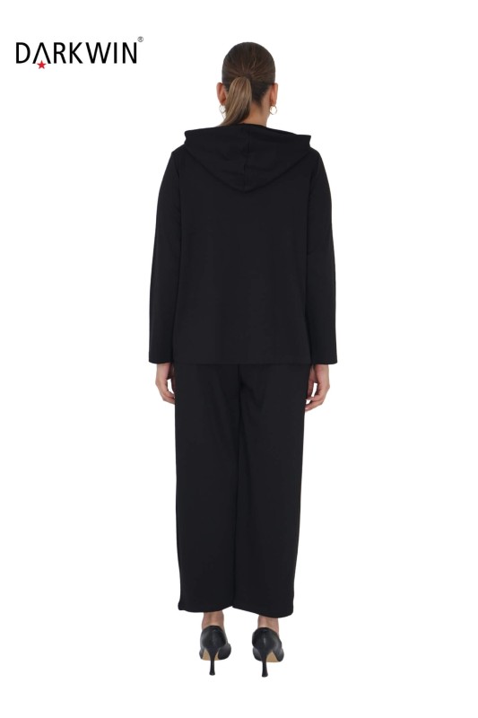 9706 DARKWIN BLUZ-PANTOLON SIYAH - Thumbnail