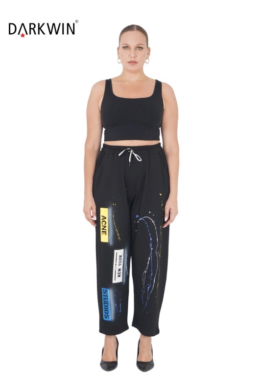 9706 DARKWIN BLUZ-PANTOLON SIYAH - Thumbnail