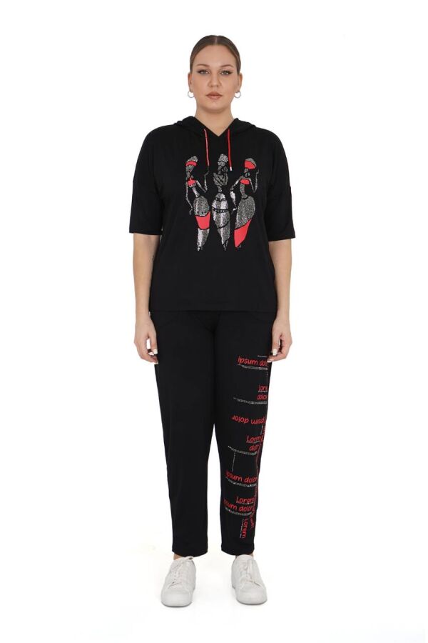 9707 DARKWIN BLUZ-PANTOLON SIYAH - 2