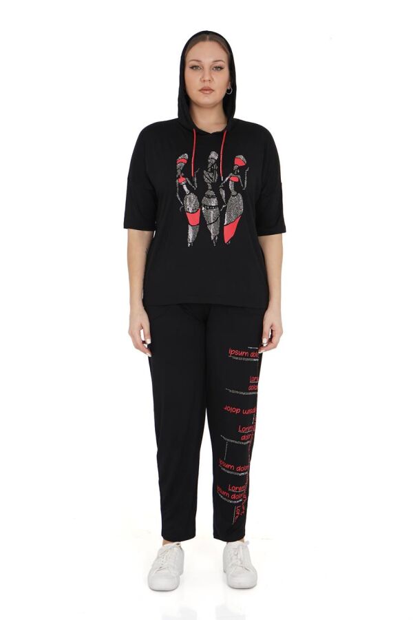 9707 DARKWIN BLUZ-PANTOLON SIYAH - 3