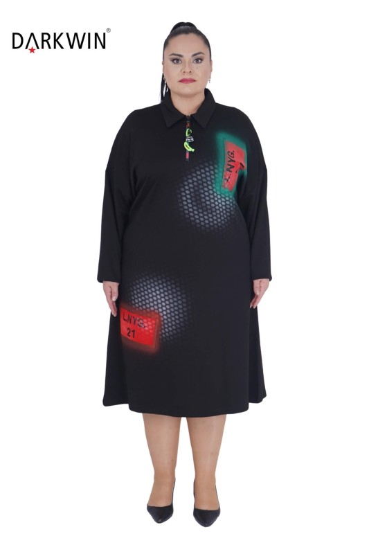 9708 DARKWIN ELBİSE SIYAH - DARKWIN