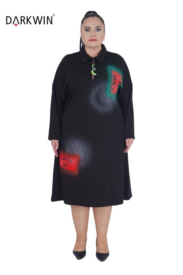 9708 DARKWIN ELBİSE SIYAH - 1