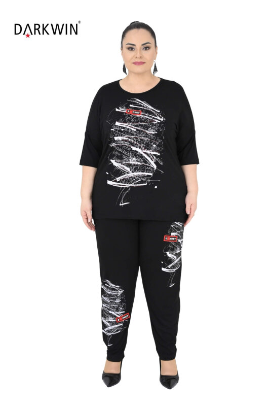 9752 DARKWIN TUNİK-PANTOLON SIYAH - DARKWIN