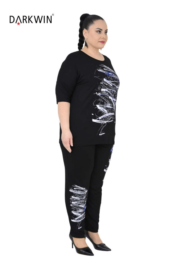9752 DARKWIN TUNİK-PANTOLON SIYAH - 5