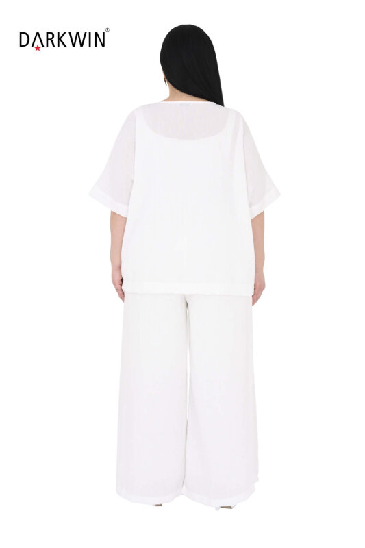 9762 DARKWIN BLUZ-PANTOLON BEYAZ - 3