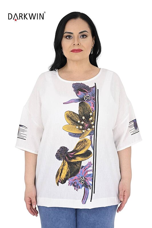 9765 DARKWIN TUNİK BEYAZ - DARKWIN