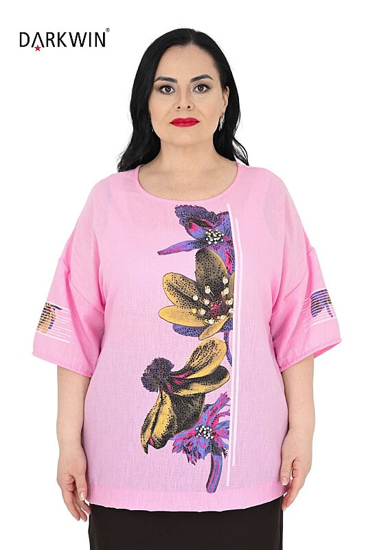 9765 DARKWIN TUNİK PEMBE - DARKWIN