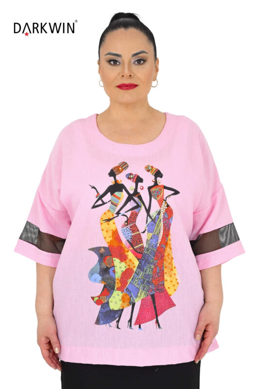 9766 DARKWIN TUNİK PEMBE - DARKWIN