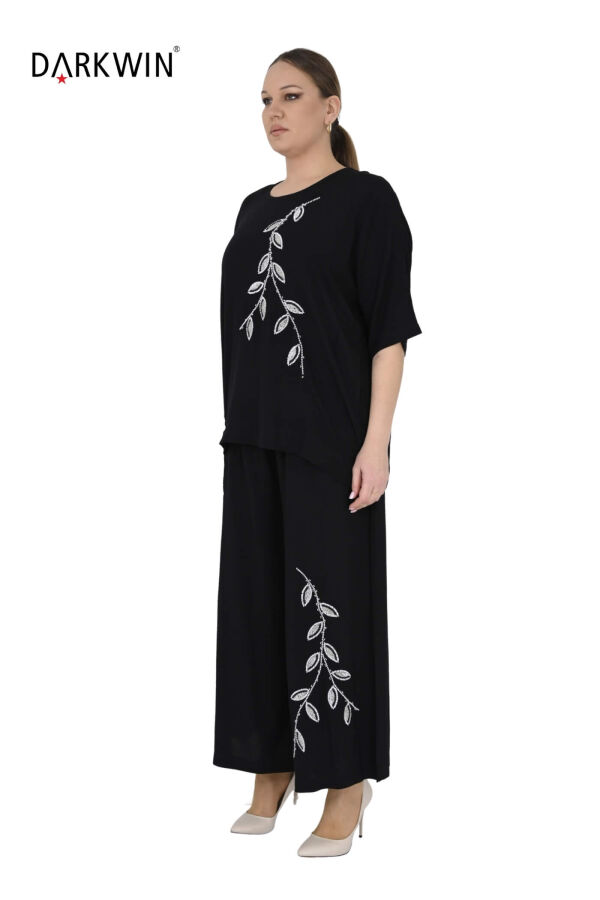 9774 DARKWIN BLUZ-PANTOLON SIYAH - 2